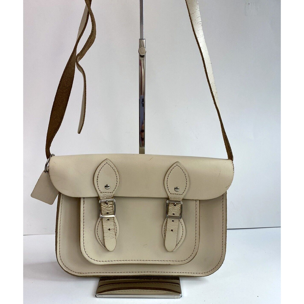 The Leather Satchel Co. UK 11" Classic Satchel Cloud Cream Leather Retails $160